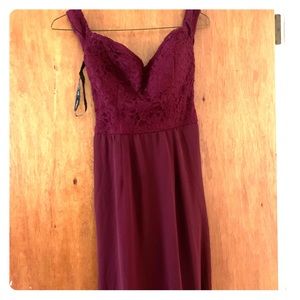 Burgundy Gown Dress